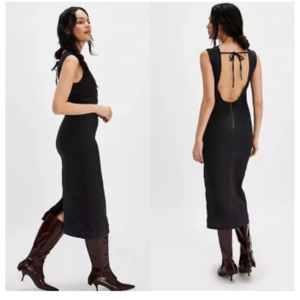 NWT Free People Tell Me About It denim midi dress